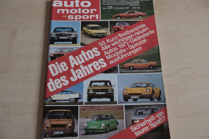 Deckblatt Auto Motor und Sport (25/1971)